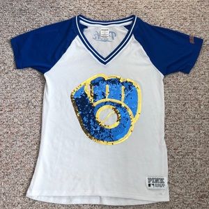 Pink by Victoria’s Secret Brewers Baseball Tee